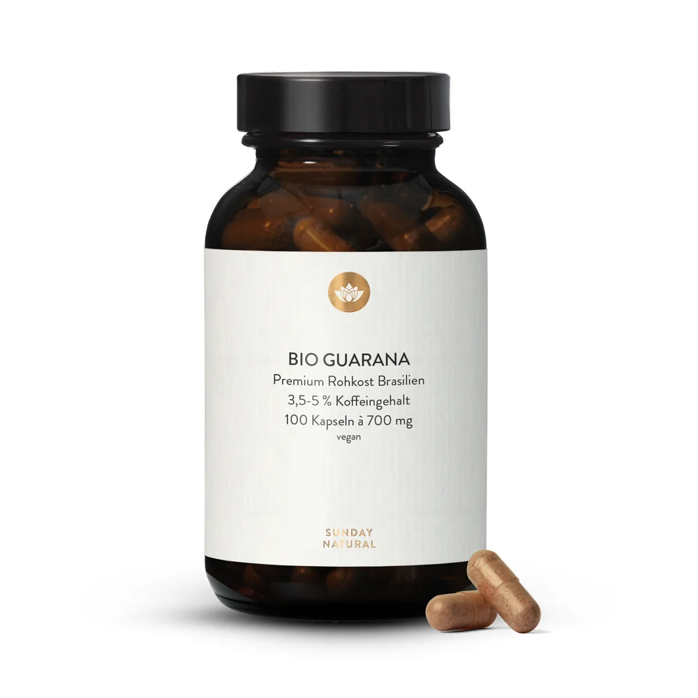 Orgaaniline guarana 700 mg kapslid 3,5–5% kofeiiniga